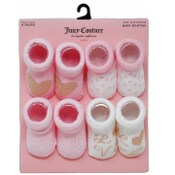 Wholesale - 4pk INFANT GIRLS HEART BOOTIES ASST SIZE, UPC: 193159185459